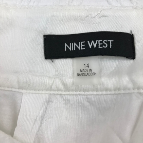 Nine West Ivory Jacquard Flounce Skirt - Size14 - Picture 5 of 7